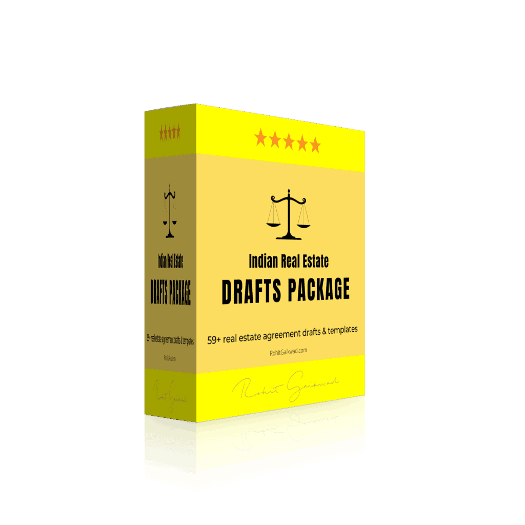 Indian Real Estate Legal Drafts Package (59 Editable Agreements)